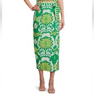 Antonio MelaniClio Printed Linen Blend Skirt Size 8